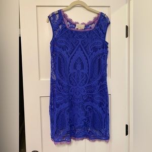 Nicole Miller Sheath dress. Size Petite Purple/blue